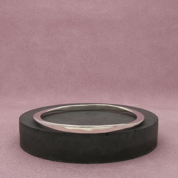 taxco mexico sterling silver vintage edged stack bangle bracelet size 7.75in - Picture 1 of 3